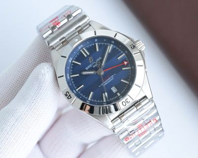 Breitling Chronomat ETC.2836 Movement 40mm Steel Case Blue/Red Dial Watch